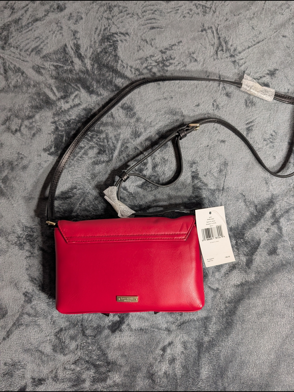 Kate Spade Red Crossbody Bag - Sleek Women’s Shoulder Purse With Black Bow Tie
